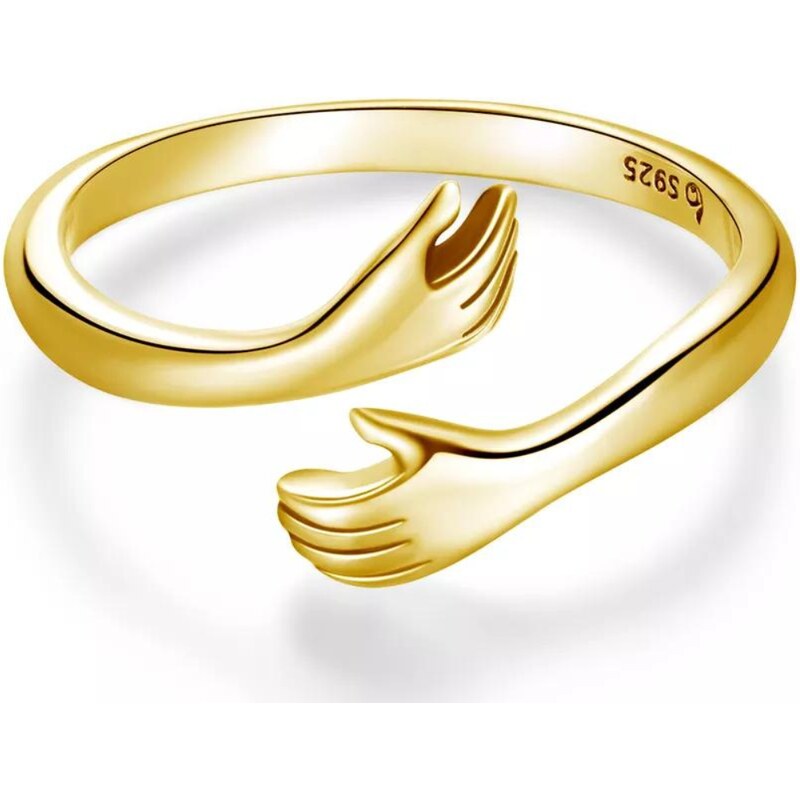 Olivie Strieborný prsteň OBJATIE GOLD 7198 37665701