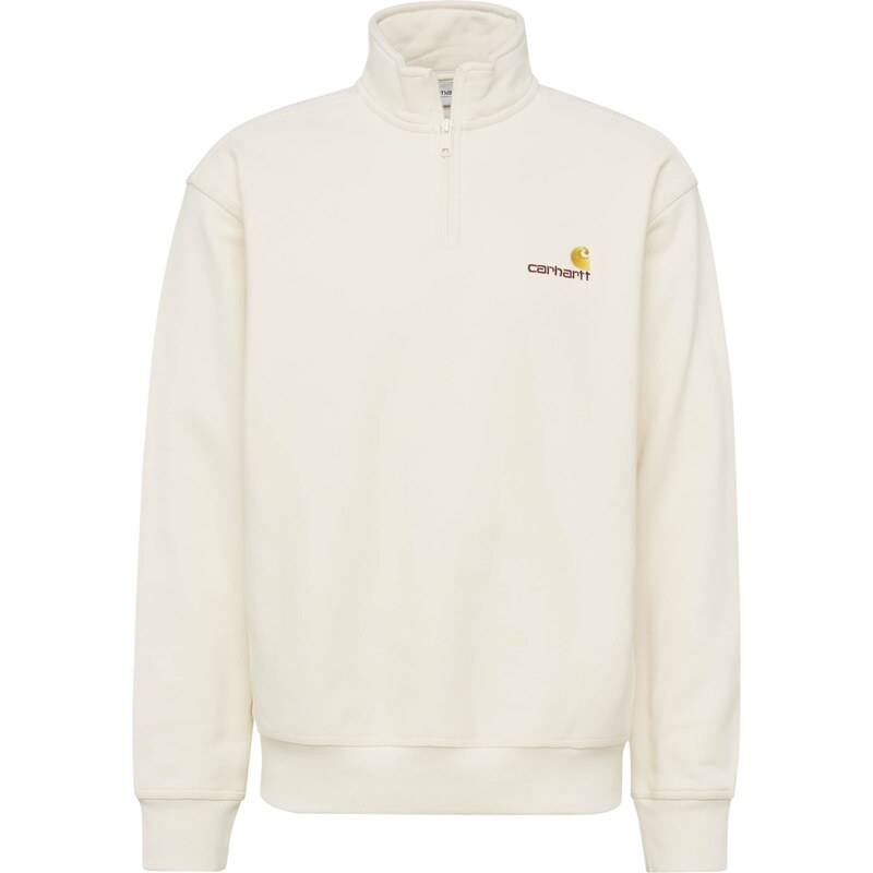 Carhartt WIP Mikina zlatá žltá / burgundská / prírodná biela 60908452