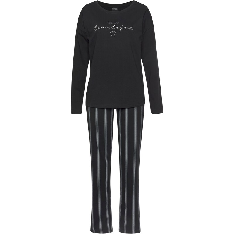 VIVANCE Pyžamo Dreams námornícka modrá / biela 54238163