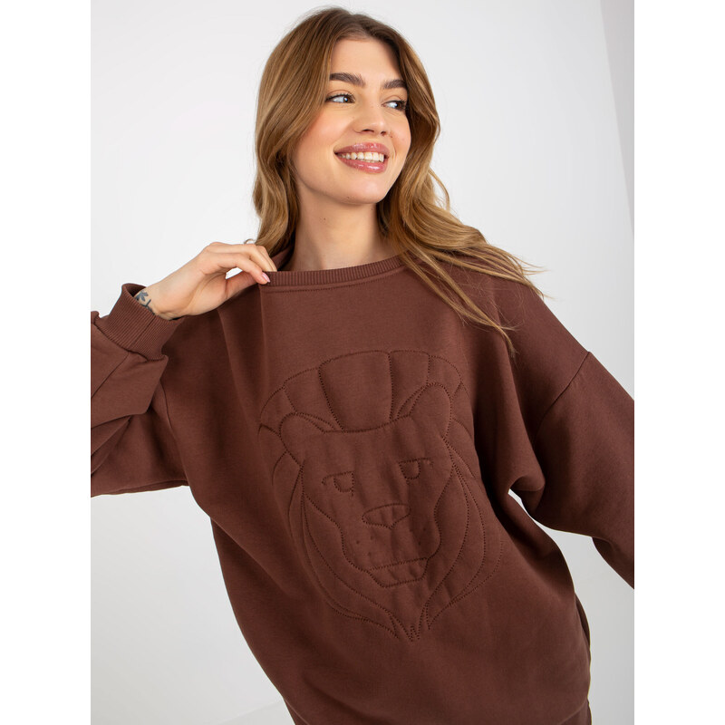 ex moda Sweatshirt-EM-BL-617-4.41P-brown 64787554