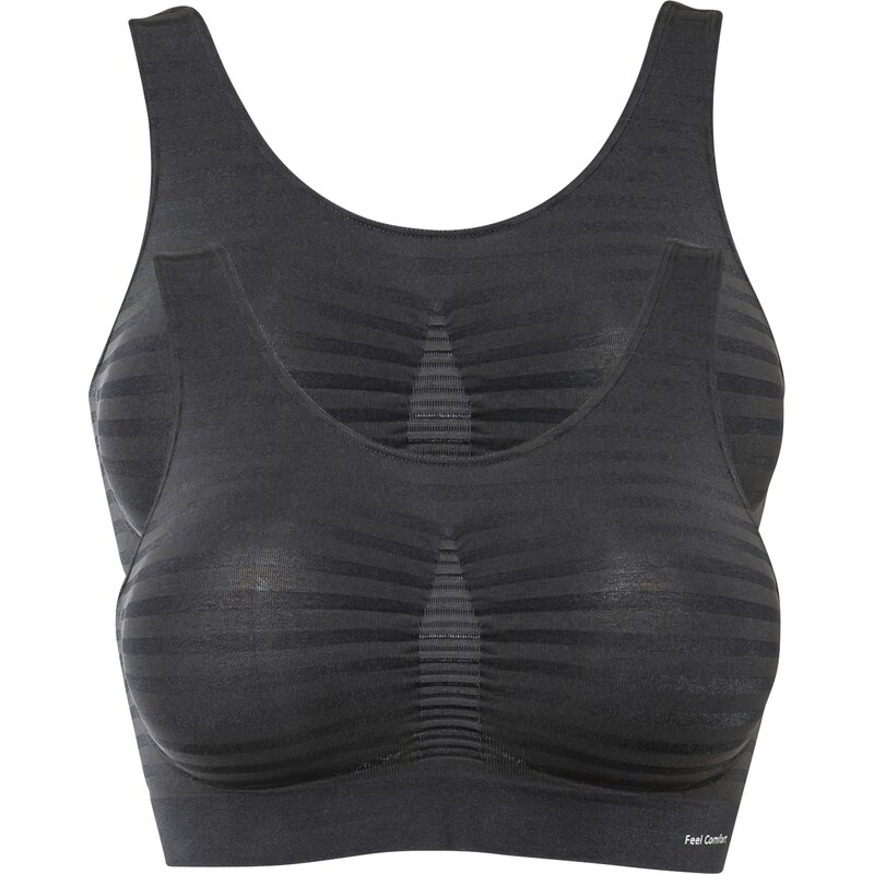 bonprix Podprsenka Seamless (2 ks), Feel Comfort, farba šedá 48352715