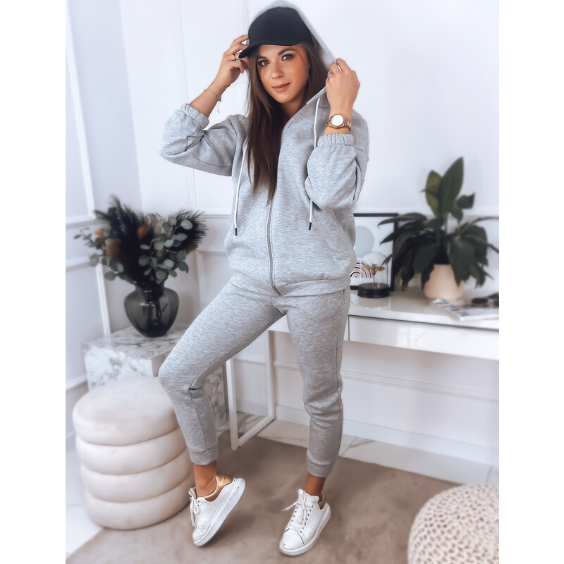 BASIC Sivá teplákovka na zips AMILIA PREMIUM AY0778 37378591