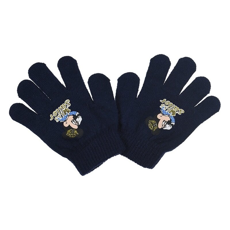 Minnie Mouse tmavomodré dievčenské rukavice 37378661
