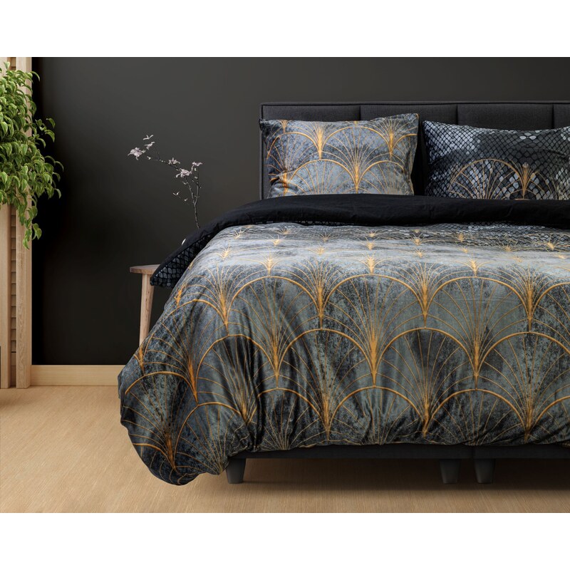 DreamHouse Bavlnené obliečky Velvet, Mente Grey 140x220, 60x70 cm