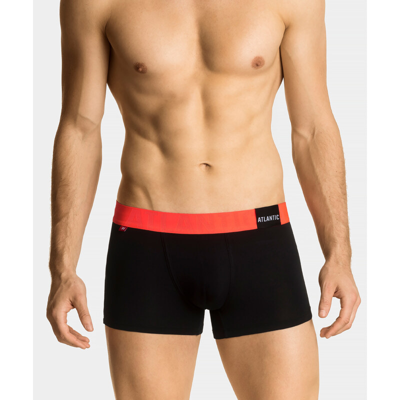 Man boxers ATLANTIC PREMIUM with mikromodal - black/orange 50501114
