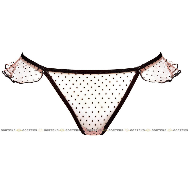 Gorteks Dámske romantické tangá Clio / S - béžové 50687073