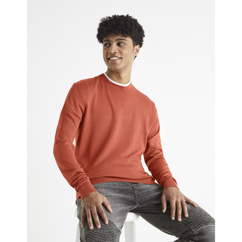 Oranžový pánsky sveter Celio Befirst 50499558