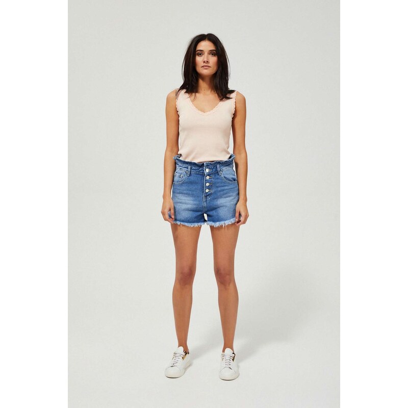 Marisse High Waist Denim Shorts L-Sh-3405 Blue 50687969
