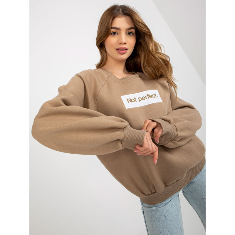 ex moda Sweatshirt-EM-BL-N652.46-dark beige 64787816