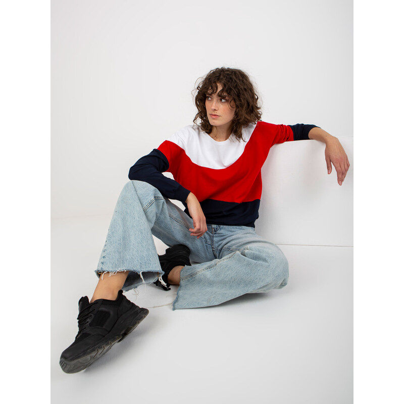 RELEVANCE Sweatshirt-RV-BL-8430.61P-white-navy blue 64787796