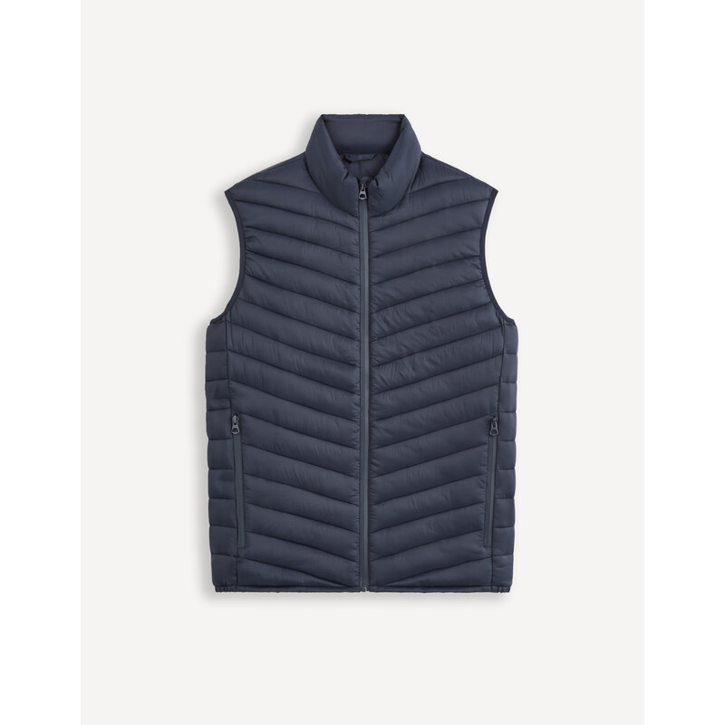 Tmavomodrá pánska prešívaná vesta Celio Dulock 67548366