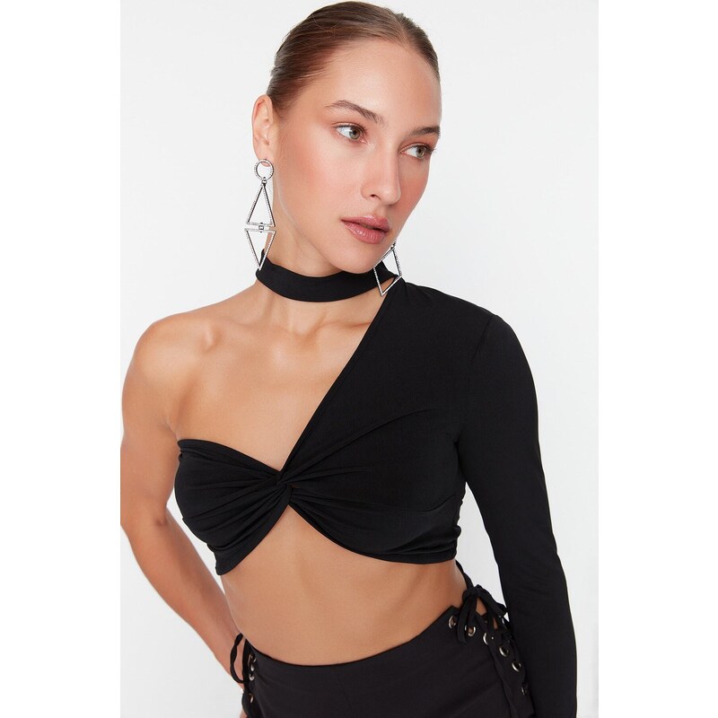 Trendyol Čierny Pletený Bustier 50612514