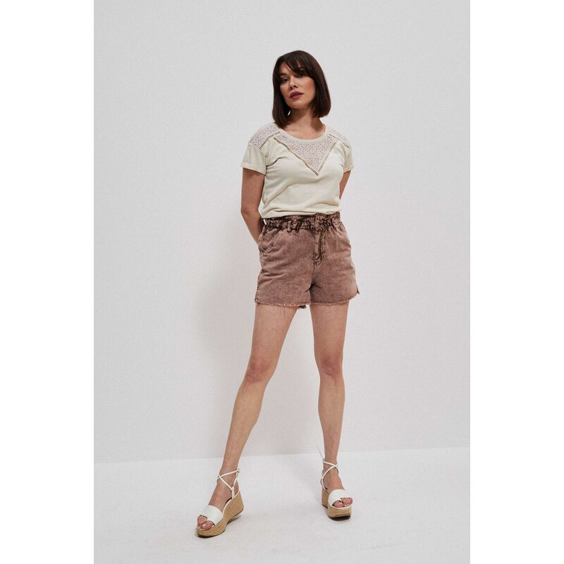 Marisse High Waist Caramel Denim Shorts 50680942