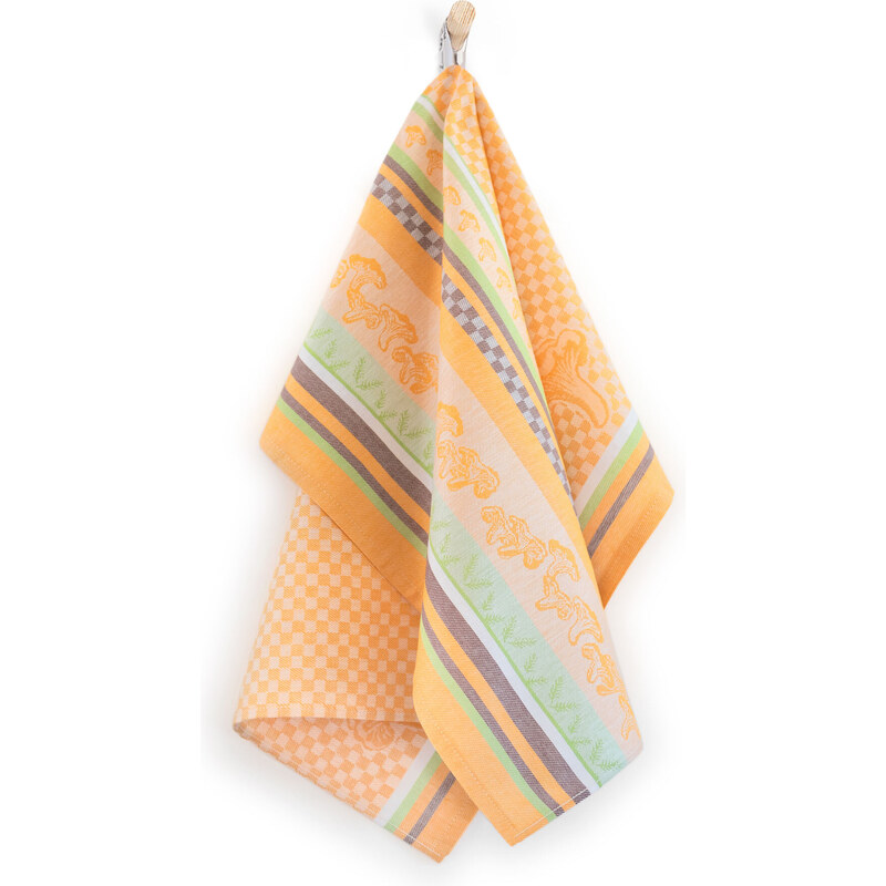 Zwoltex Unisex's Dish Towel Kurki Orange/Pattern