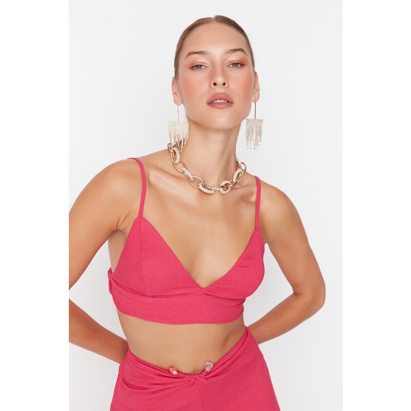 Trendyol Fuchsia Pletený Bustier 50553519