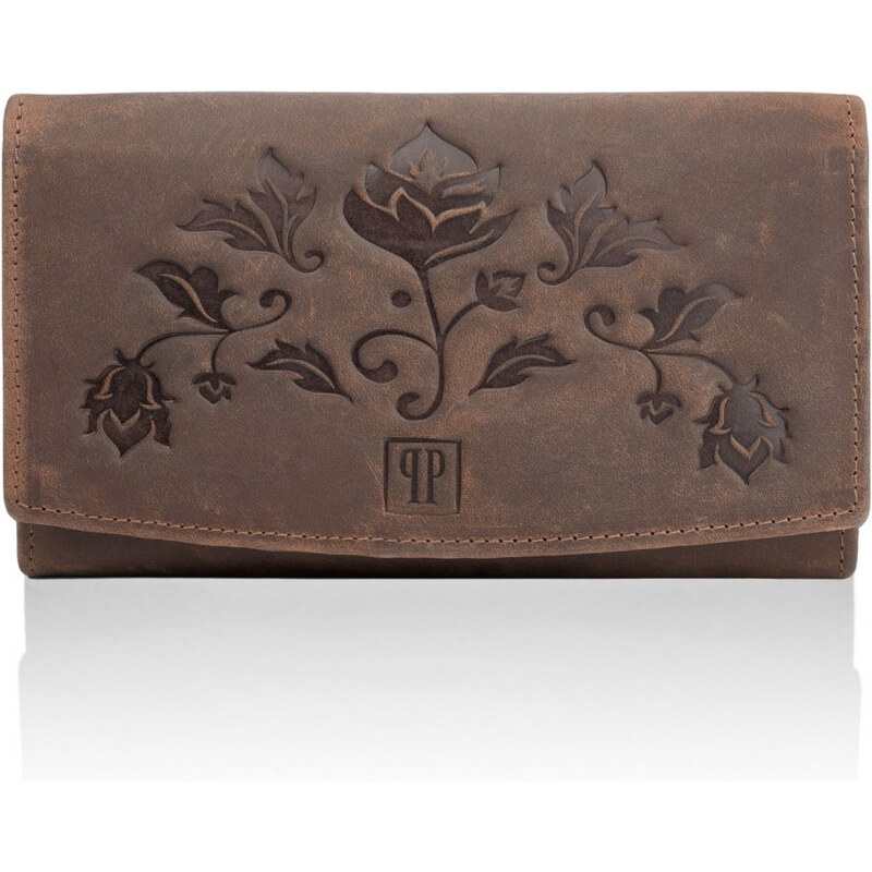 Paolo Peruzzi Dámska kožená hnedá peňaženka PERUZZI VINTAGE 66572207
