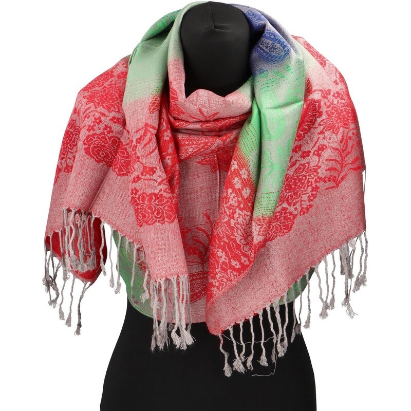 CASHMERE Elegantný dámsky zimný šál Eleonora, kráľovský modrý - svetlo 67489807