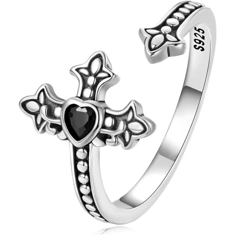 Olivie Strieborný prsteň KRÍŽOK 7209 37665712