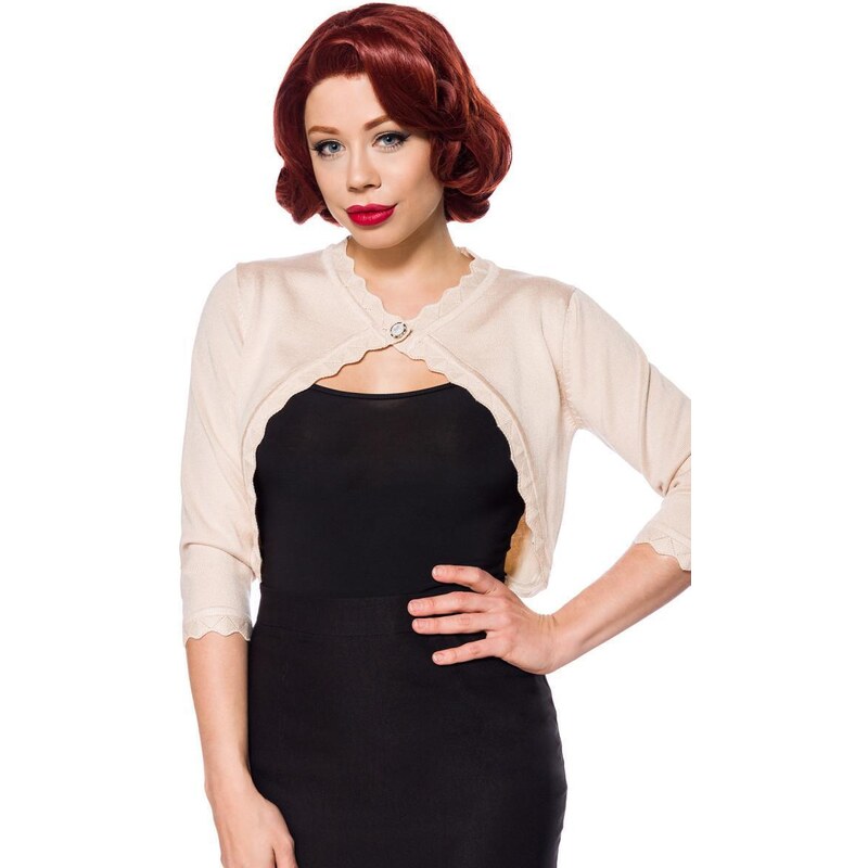 Glara Jednofarebné svetrové bolerko 37403350