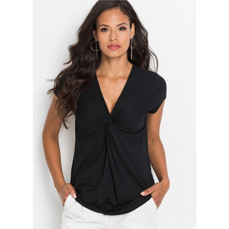 bonprix Tričko z viskózového mixu, farba čierna 44817356