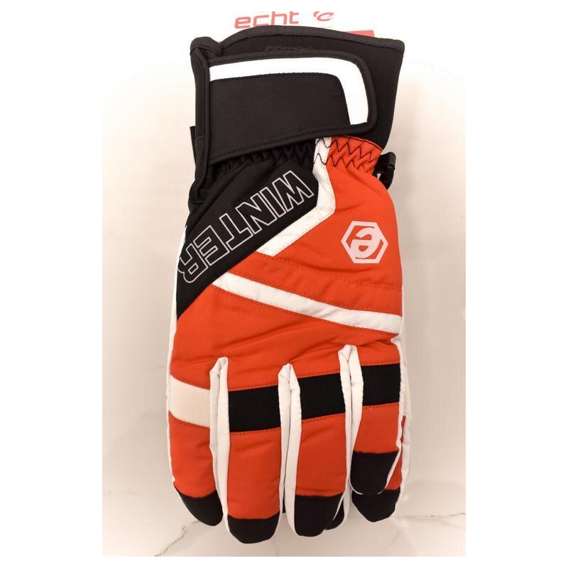 Pánske červeno-čierne lyžiarske rukavice ECHT SOLDEN L-XL-2XL 37410805