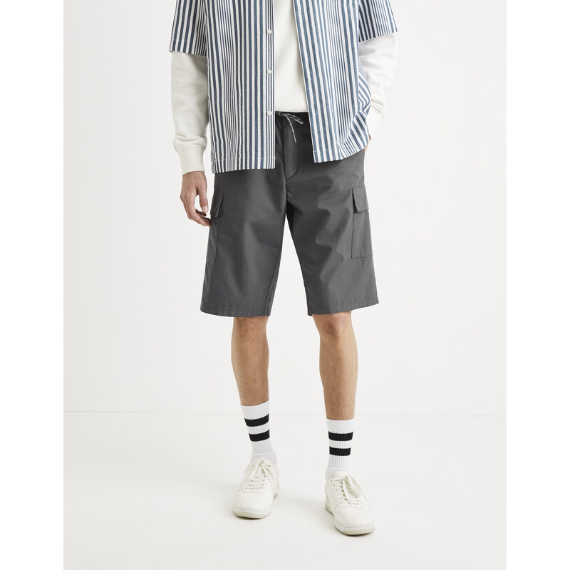 Tmavošedé šortky Celio Rolver2Bm 50503155