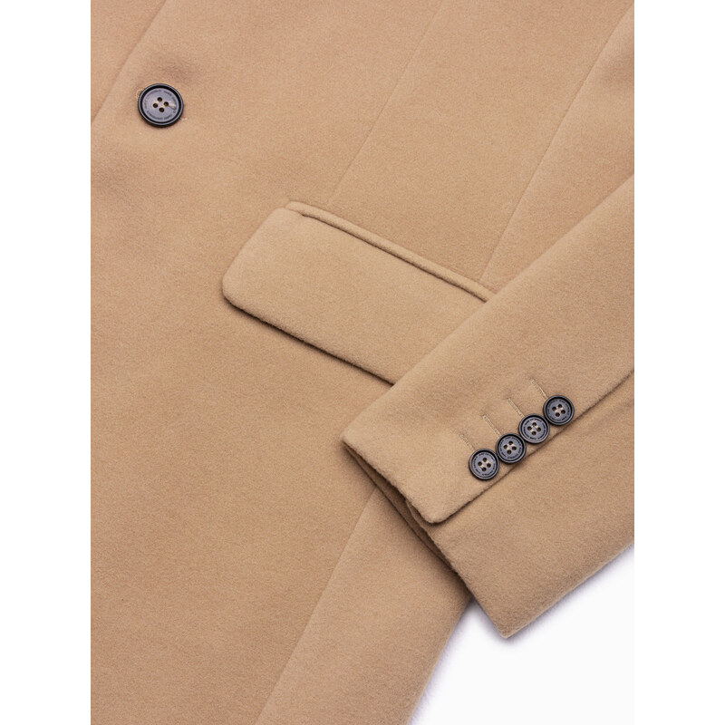 Ombre Clothing Pánský kabát - svetlo žltá C432