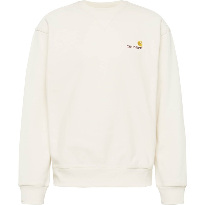 Carhartt WIP Mikina American Script béžová / čokoládová / žltá 55323890
