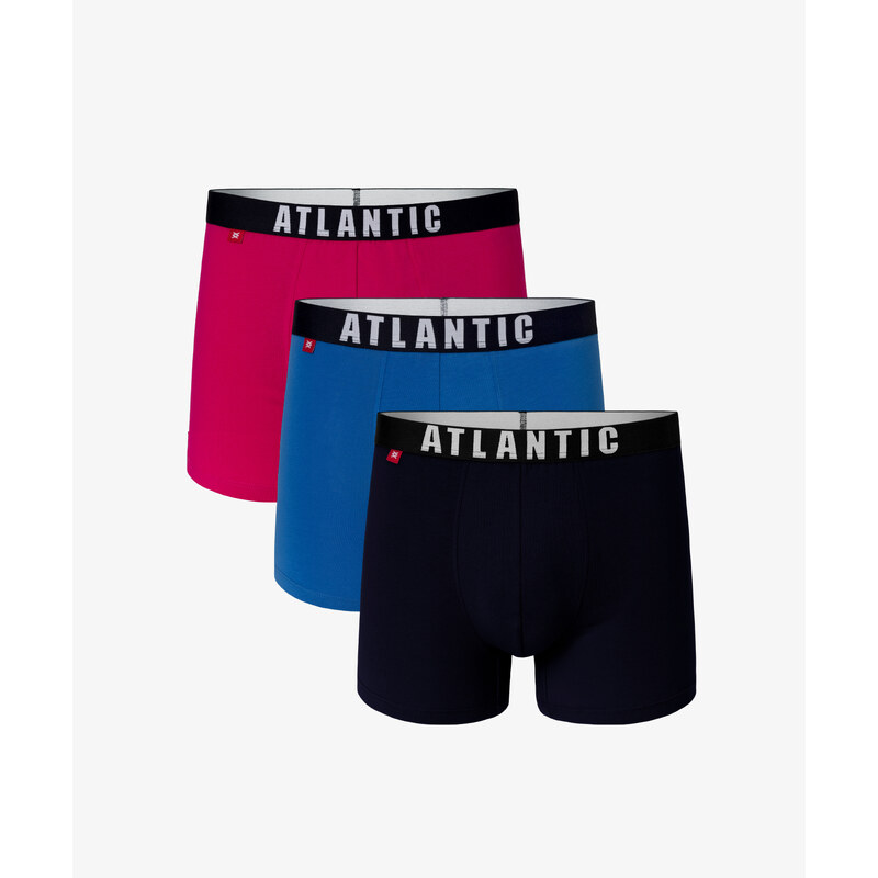 3-PACK Mens ATLANTIC boxers - pink, blue, navy 57230729