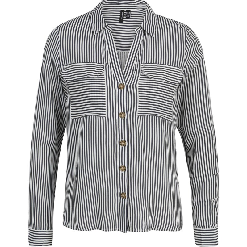 Vero Moda Petite Blúzka VMBUMPY čierna / biela 65868217