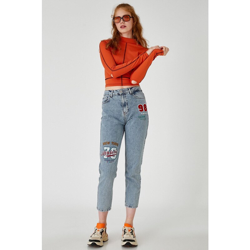 Koton mom džínsy s vysokým pásom 50545221