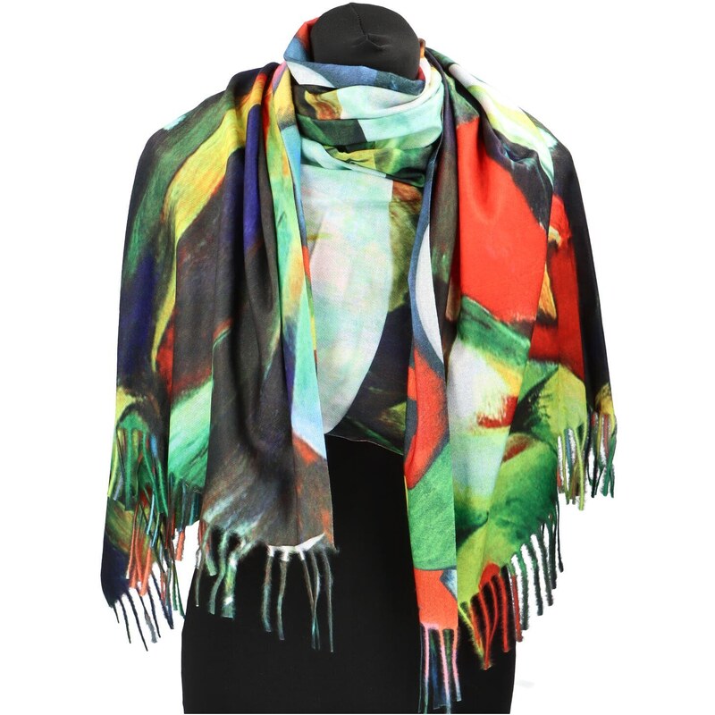 CASHMERE Štýlový dámsky zimný šál Rova, slávne obrazy 18 67018655