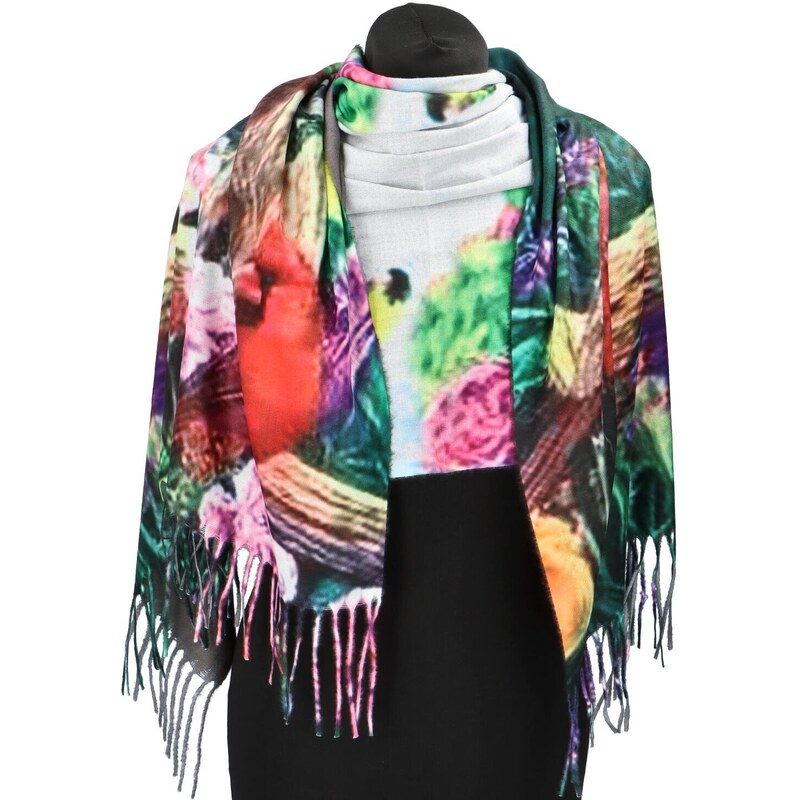 CASHMERE Štýlový dámsky zimný šál Rova, slávne obrazy 11 67118484