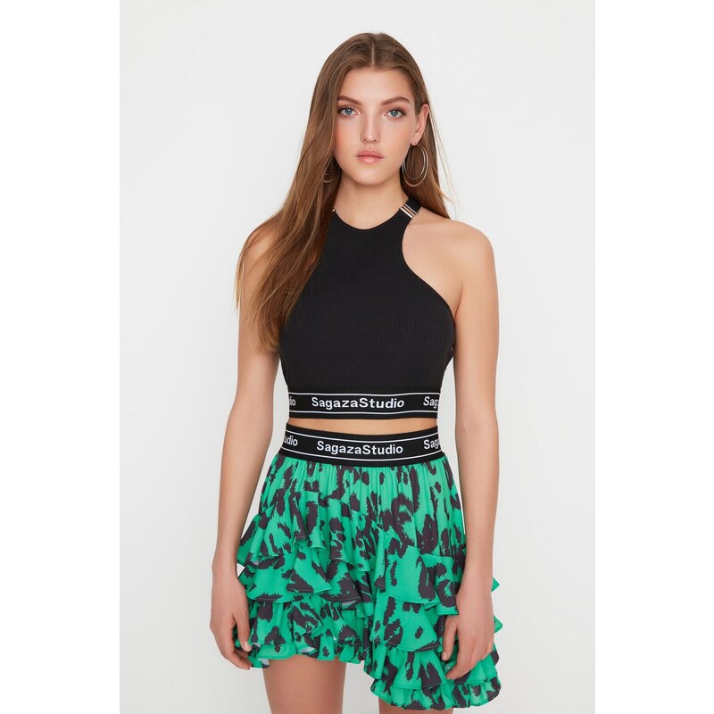 Trendyol X Sagaza Studio Black Metal Accessory Detailed Knitted 50508509