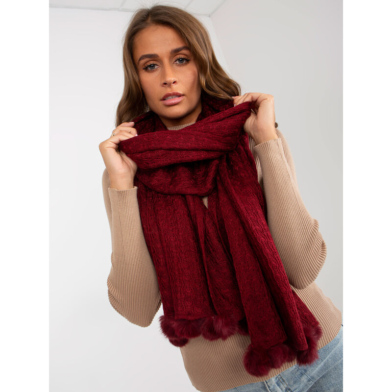 Factory Price Scarf-AT-SZ-E-318.57P-burgundy 66850807