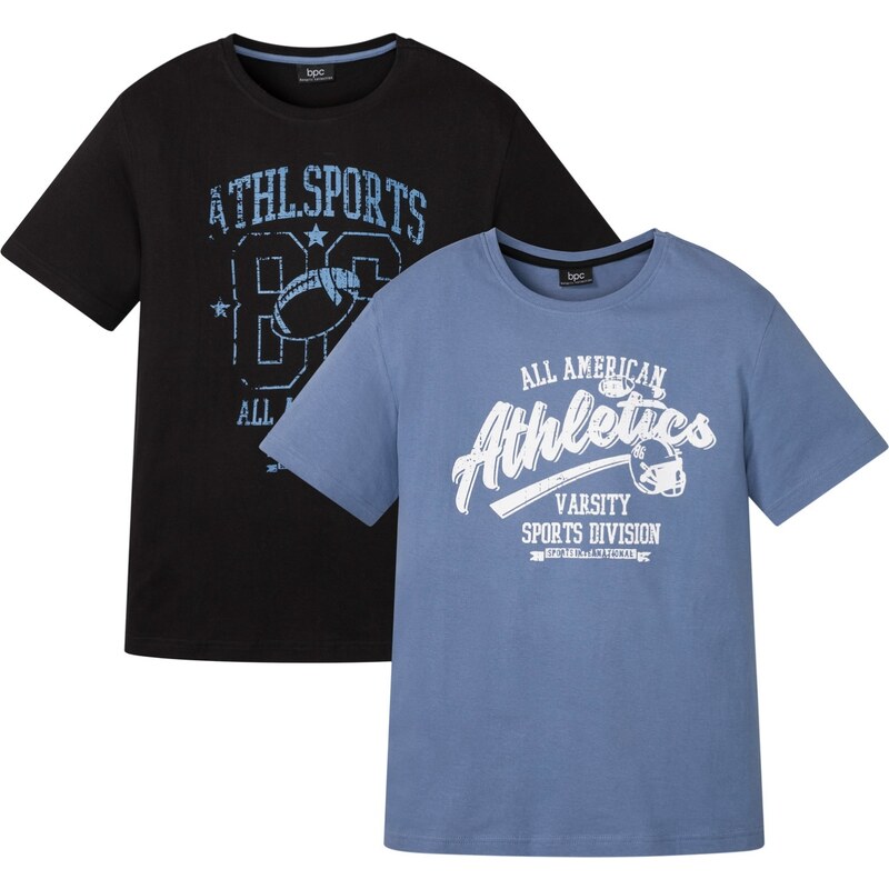 bonprix Tričko (2 ks), Regular Fit, farba čierna 44793774