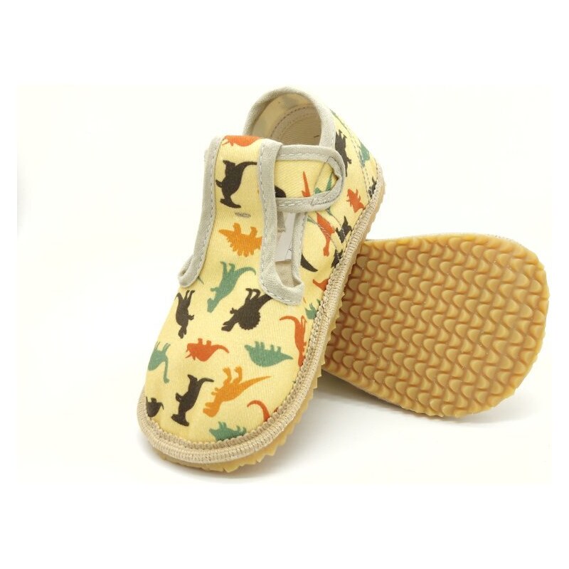 Barefoot papučky BEDA Dinosaurs BF 060010/W 46771672