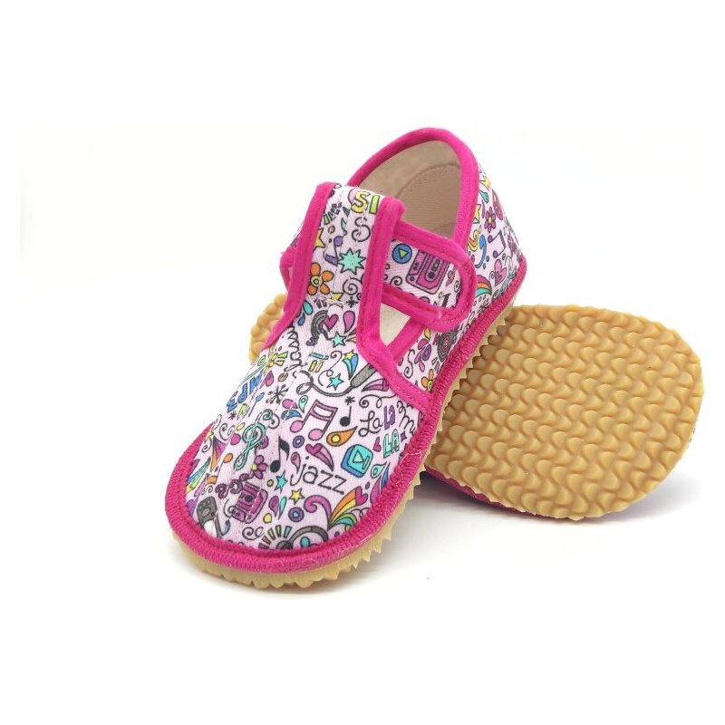 Barefoot papučky BEDA Music BF 060010/W2 (ZÚŽENÉ) 46771673