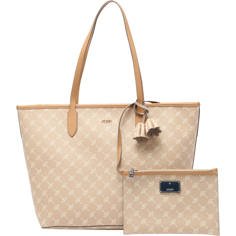 JOOP! Shopper béžová / farba ťavej srsti / šedobiela 54970047