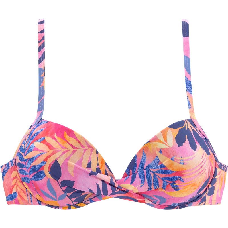 VIVANCE Bikinový top námornícka modrá / levanduľová / svetlooranžová / 54242045