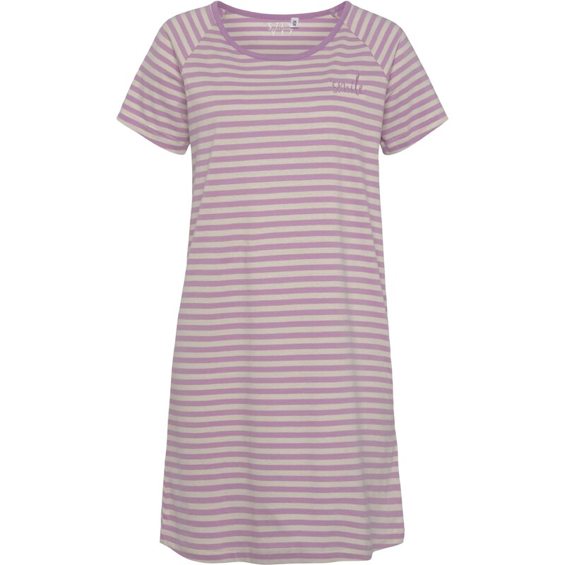 VIVANCE Nočná košieľka svetlofialová / biela 54242133