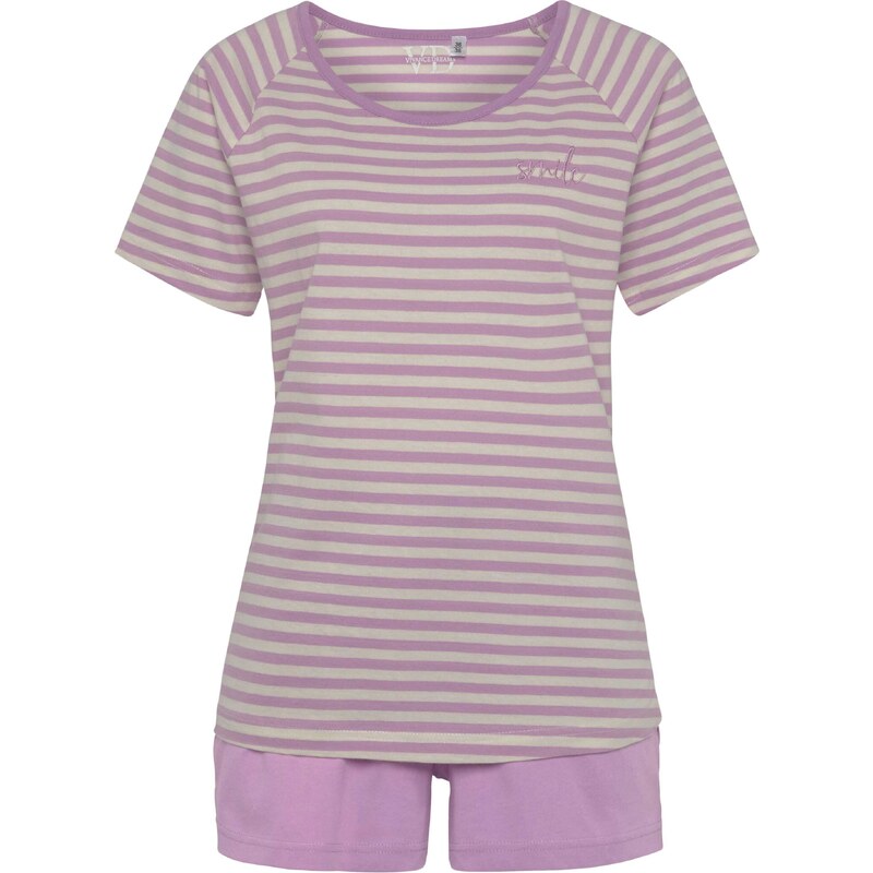 VIVANCE Pyžamo Dreams krémová / fialová 54242130