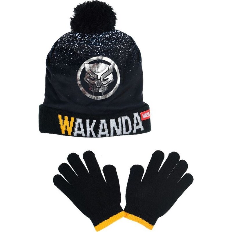 AVENGERS chlapčenský set čiapky a rukavíc - Black Panther 37499745