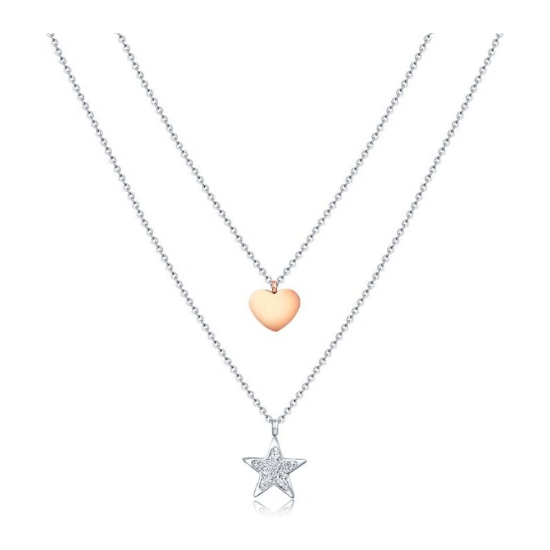 SWAROVSKI Elements Swarovski e. dvojitý náhrdelnik Loved by Stars, 37512154