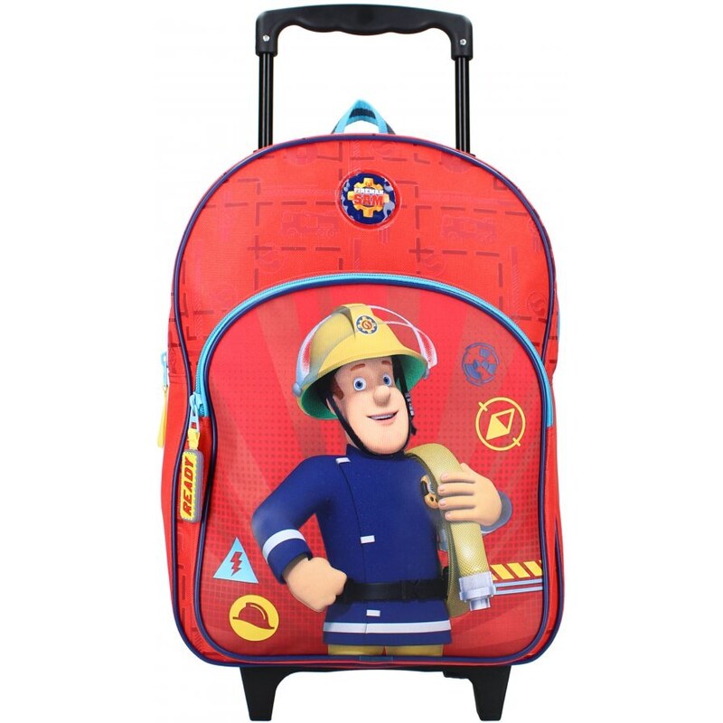 Vadobag Cestovný kufor na kolieskach s predným vreckom Požiarnik Sam