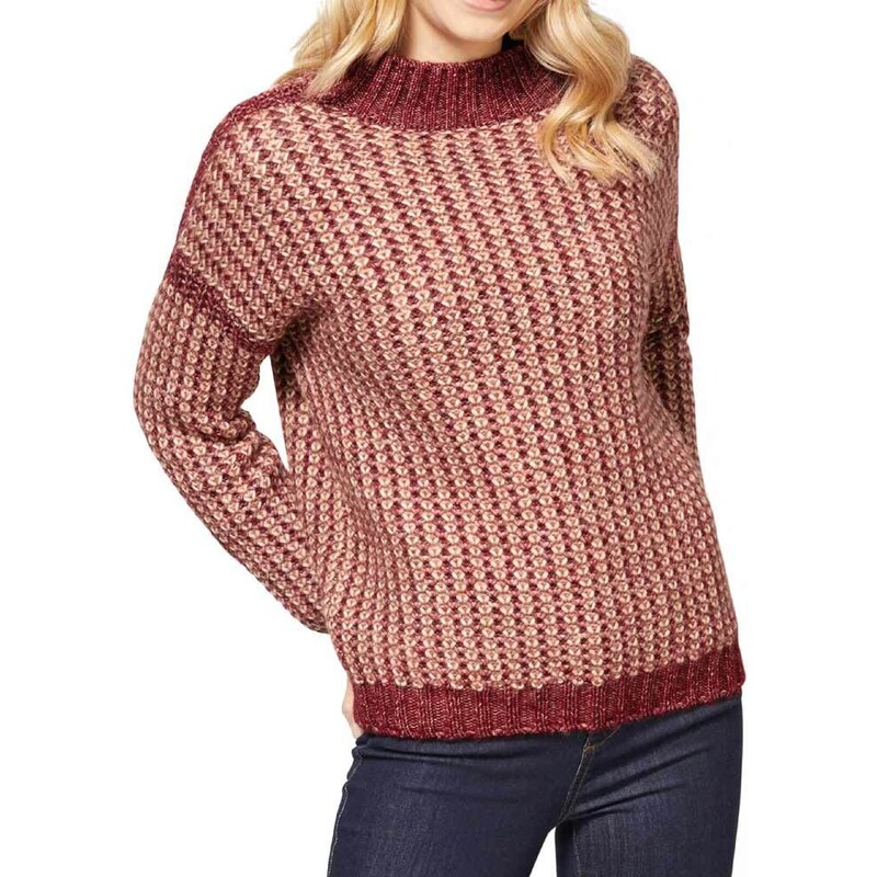 Pletený sveter Linea Tesini, čerešňovo-marhuľový