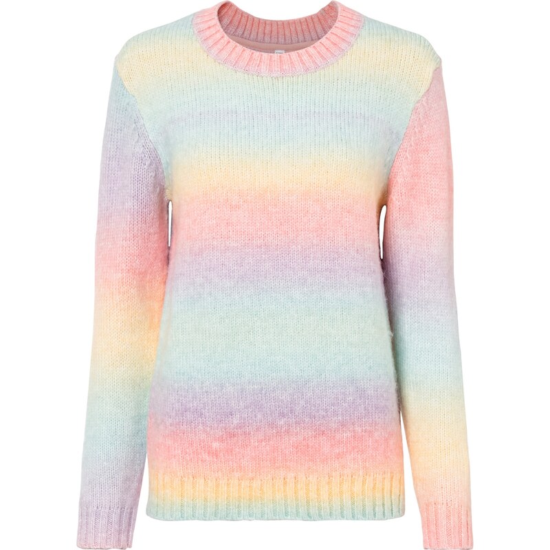 bonprix Pulóver s farebným prielivom, farba ružová 47973003