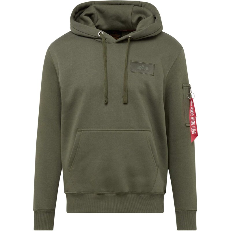 ALPHA INDUSTRIES Mikina olivová / červená / biela 62261547