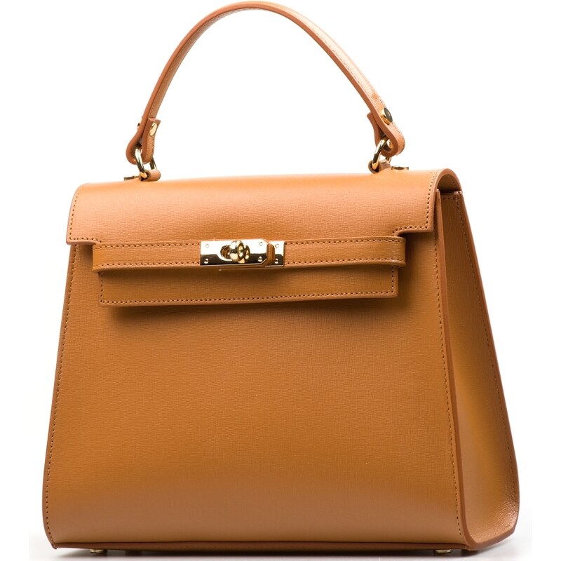 Blaire Kožená kabelka Lavinia koňakovo hnedá 64987749