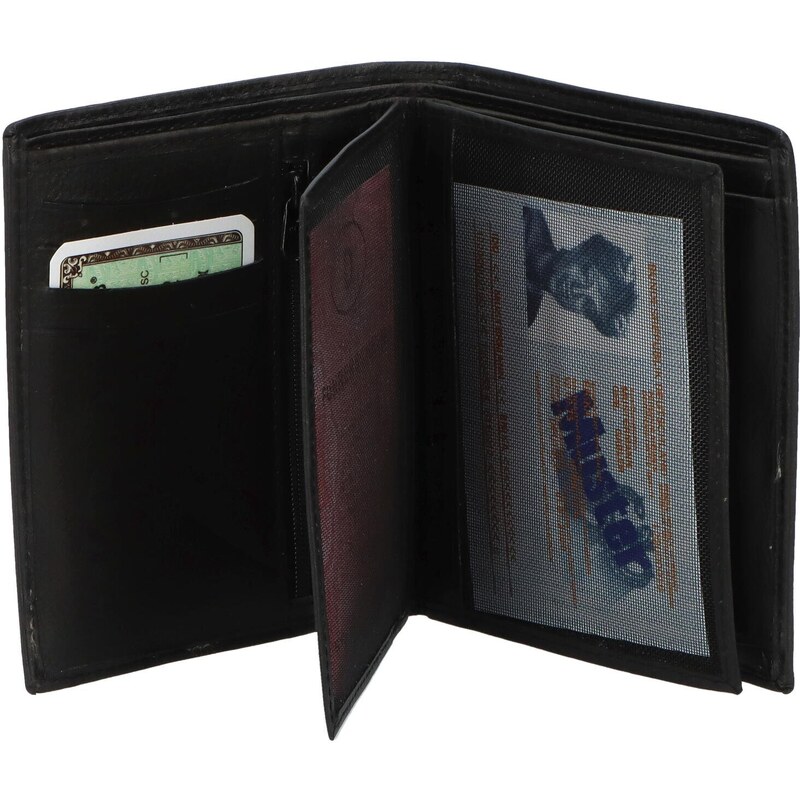 Pánska kožená peňaženka čierna - Delami Giselmar čierna